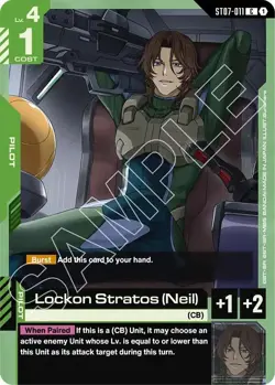 Gundam Card Game Lockon Stratos Neil Starter 07: Celestial Drive ST07-011 - Image 1