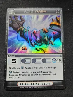 Chaotic 37/100 Acid Wash Super Rare Holo Foil Attack Card - Image 1