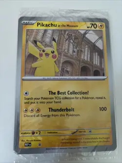 Pikachu At The Museum Pokemon Card Jumbo - Image 1