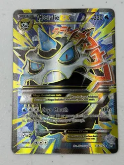 2015 Pokemon Breakthrough 156/162 M Glalie EX FULL Art Holo Ultra Rare | NM - Image 1