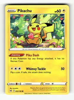 Pikachu 052/196 Common Lost Origin Pokemon - Image 1