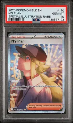 Pokemon Sv: Black Bolt N's Plan 170/086 Special Illustration Rare Holo PSA 10 - Image 1