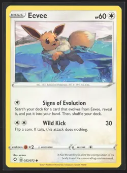 Eevee Common Shining Fates 052/072 NM Pokemon Card - Image 1