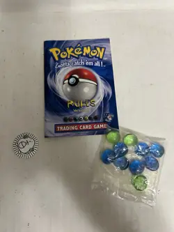 Pokemon 1999 Base Set 2-Player Starter Set MANUAL COIN & STONES ONLY - Image 1