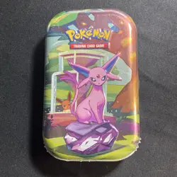 Pokemon Scarlet & Violet Prismatic Evolutions Factory Sealed Mini Tin - Espeon - Image 1