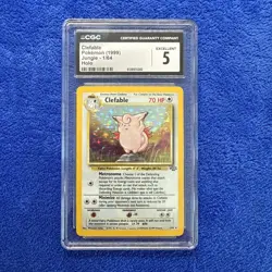 Clefable Pokemon (1999) Jungle - 1/64 Holo CGC 5 - Image 1