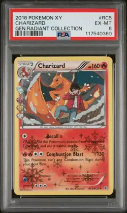2016 Pokemon XY Generations #RC5 Charizard PSA 6 Radiant Collection - Image 1