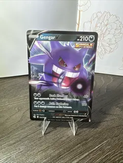 Pokemon TCG Gengar V 156/264 Swsh08: Fusion Strike Holo NM Full Art - Image 1