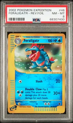 Feraligatr - 46/165 - Reverse Holo - Expedition - PSA 8 Pokemon TCG - Image 1