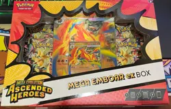 Pokemon TCG Ascended Heroes Mega Emboar Ex Box Factory Sealed - Image 1