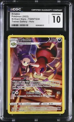 CGC Gem Mint 10: Ariados (#TG09/TG30) Pokemon Brilliant Stars (EN) - Image 1