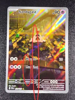PRINT ERROR Sandygast 214/193 SV:Paldea Evolved IR Pokemon TCG NM/M - Image 3