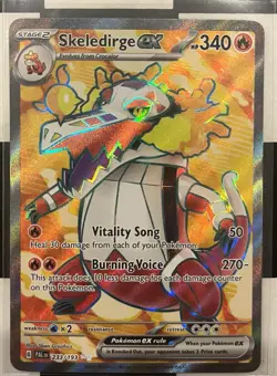 Pokemon Paldea Evolved Full Art Skeledirge ex 233/193 - Image 1