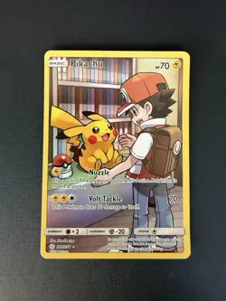 Pokemon TCG Pikachu Secret Rare Full Art Holo 241/236 SM-Cosmic Eclipse - Image 1