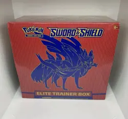 Pokemon TCG Sealed Sword and Shield Base Set ETB Elite Trainer Box Zacian - Image 1