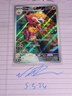 2023 POKEMON PALDEA EVOLVED CROCALOR 202/193 ILLUSTRATION RARE MINT - Image 1