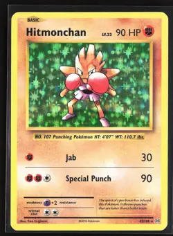 Pokemon TCG - Hitmonchan Holo Holo Rare XY - Evolutions 62/108 LP - Image 1