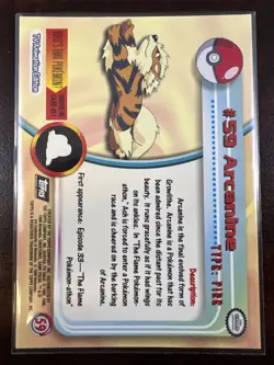 Topps #59 Arcanine Black Logo Series 1 Foil #ML - Image 2