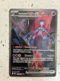 Pokemon TCG Team Rocket's Mewtwo ex 231/182 Destined Rivals SIR - Image 1