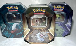 NEW Pokemon TCG Triple Whammy Collector Tins - Complete 3x Sealed Tin Set - Image 1