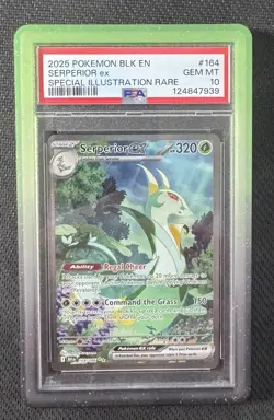 Pokemon Serperior EX 164 Black Bolt PSA 10 GEM MINT - Image 1