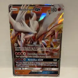 Pokemon Reshiram GX Holo GX 180 HP 11/70 Dragon Majesty Ultra Rare English - Image 1