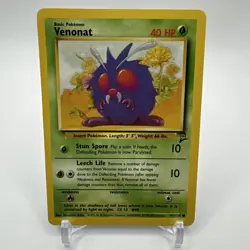 Venonat 97/130 Pokemon TCG 2000 Original Base Set 2 Regular Unlimited Common NM - Image 1