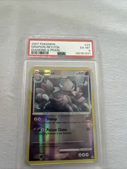 Pokemon TCG Drapion Diamond & Pearl 23/130 Reverse Holo Rare PSA 6 - Image 1