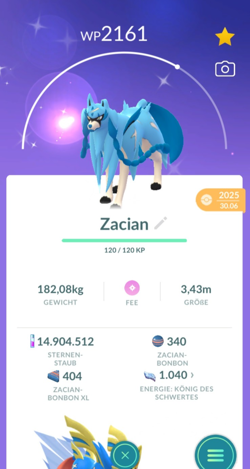 !!! Pokemon GO SHINY ZACIAN ULTRA RARE Legendary Trade Schillernd Tausch !!! - Image 1