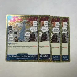 One Piece CCG Dressrosa/Barto Club Go Ahead and Use 'Em, Mr. Luffy OP15-055 4x - Image 1