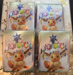 4x Pokemon Card Game 65 Ct Eevee Prismatic Evolutions ETB Card Sleeves - Image 1