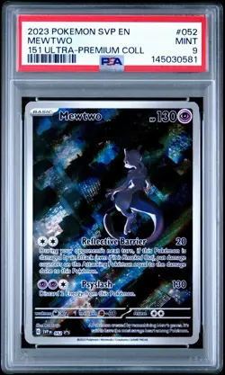 2023 Pokemon TCG - Mewtwo 052 Promo - 151 Ultra Premium Collection - PSA 9 Card - Image 1