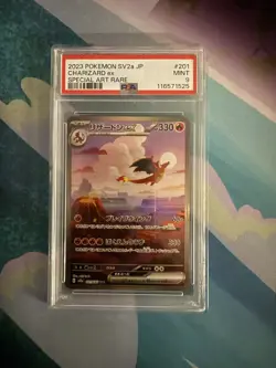 Pokemon PSA 9 Japanese Charizard ex 201/165 SAR 151 Gem Mint - Image 1