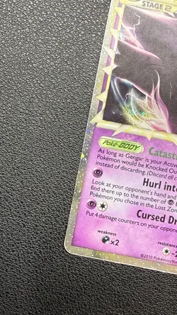 Pokemon Gengar Prime 94/102 Ultra Rare Holo HGSS Triumphant Card - Image 4