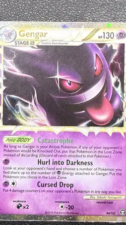 Pokemon Gengar Prime 94/102 Ultra Rare Holo HGSS Triumphant Card - Image 5