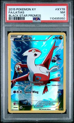 2015 POKEMON XY BLACK STAR PROMO LATIAS #XY78 HOLO PSA 7 NM #110495950 - Image 1