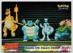 Round One Equals Defeat #26 Topps The First Movie Trading Cards Pokemon LP - Image 1