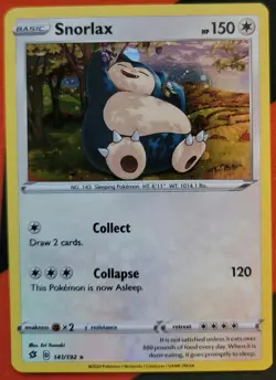 Pokemon TCG Card Snorlax 141/192 Cosmos Holo Rare Promo Near Mint Fesh Pull - Image 1