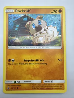 Pokemon Card 75/131 Rockruff Forbidden Light Tomokazu Komiya - Image 1
