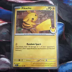 Pokemon Pikachu 2026 30th Pokemon Day 051/162 Basic 70HP Card English - Image 1