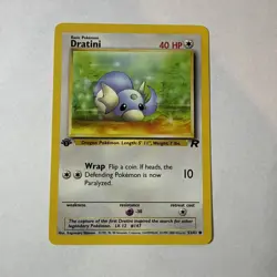 Dratini 53/82 Common 1st Edition Team Rocket Pokemon Card TCG LP - Image 1
