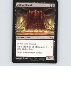 Wall of Blood 82 Uncommon Mirrodin Magic: The Gathering Near Mint - Image 1