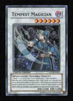 Tempest Magician SOVR-ENSE1 Super Rare Stardust Overdrive Yu-Gi-Oh Limited LP - Image 1