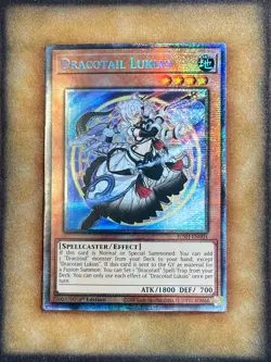 Yugioh Dracotail Lukias JUSH-EN001 Starlight Rare 1st Ed NM - Image 1
