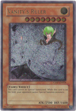 Yu-Gi-Oh! Vanity's Ruler (NM) Unlimited Ultimate Rare CDIP-EN024 - Image 1