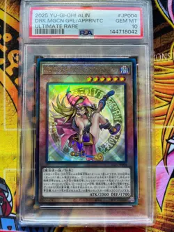 2025 YUGIOH JPN DARK MAGICIAN GIRL THE MAGICIAN’S APPRENTICE JP004 ULTIMATE RARE - Image 1