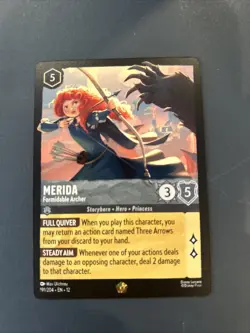 Disney Lorcana NEW wilds unknown LEGENDARY Merida - Formidable Archer 191/204 - Image 1