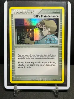 Bill's Maintenance 71/100 Reverse Holo Stamped Pokemon 2006 Crystal Guardians LP - Image 1