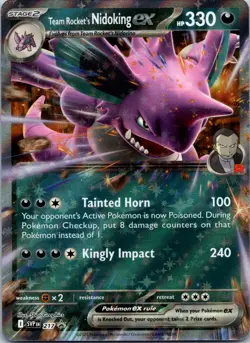 Pokemon TCG Team Rocket’s Nidoking ex SVP 217 Sv: Destined Rivals Promo NM - Image 1
