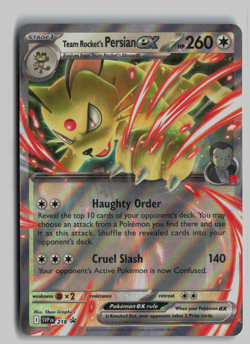 Pokemon Team Rocket's Persian EX 218 Black Star Promo SVP - Image 1